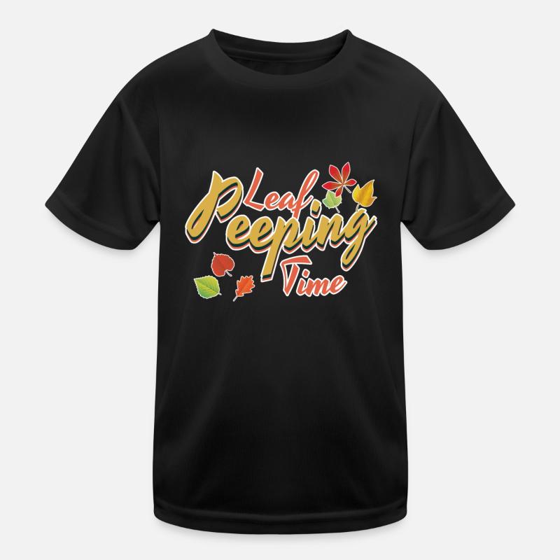 Leaf Peeping Time Foliage Leaf Peeper Kids Functional T-Shirt