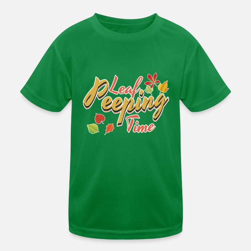 Leaf Peeping Time Foliage Leaf Peeper Kids Functional T-Shirt