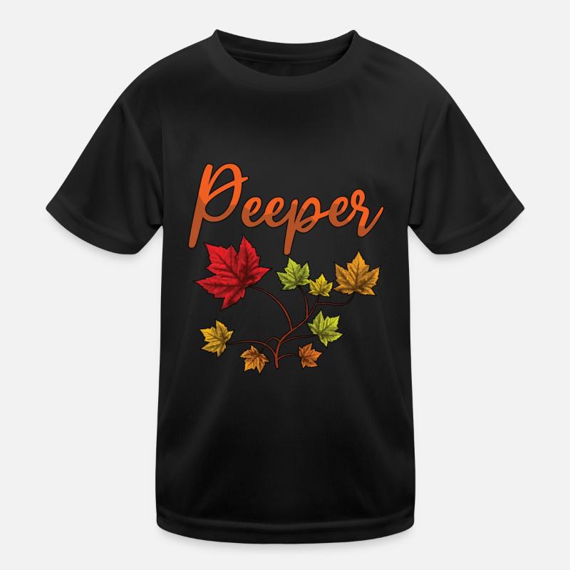 Peeper Laub Blatt Peeping Kinder Funktions-T-Shirt