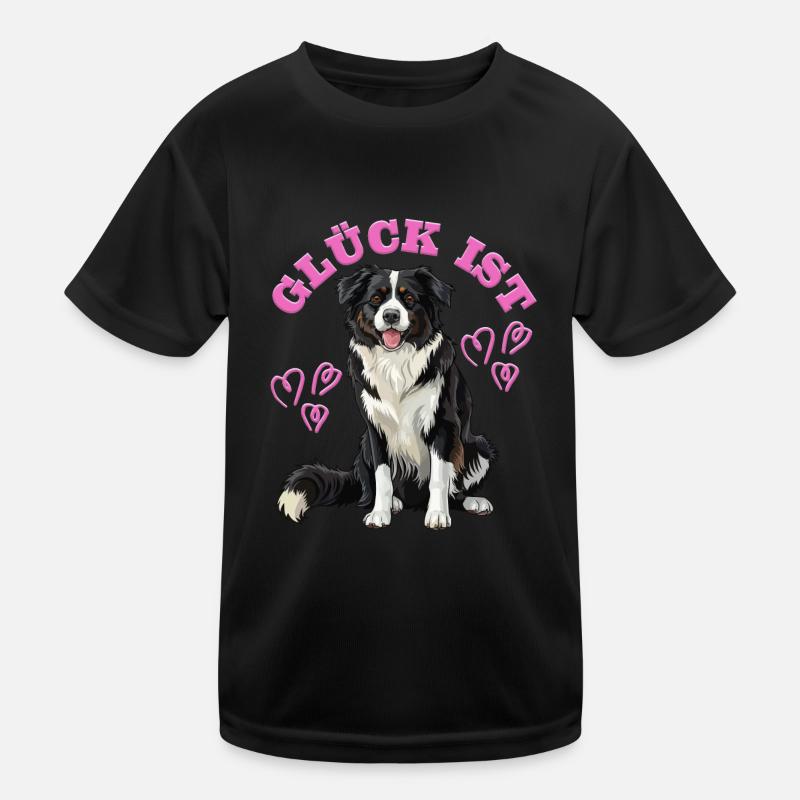 Border Collie Owner LUCK IS BORDER COLLIE Kids Functional T-Shirt
