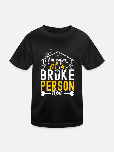 Pendaison de crémaillère des propriétaires - T-shirt sport Enfant - noir - Devant