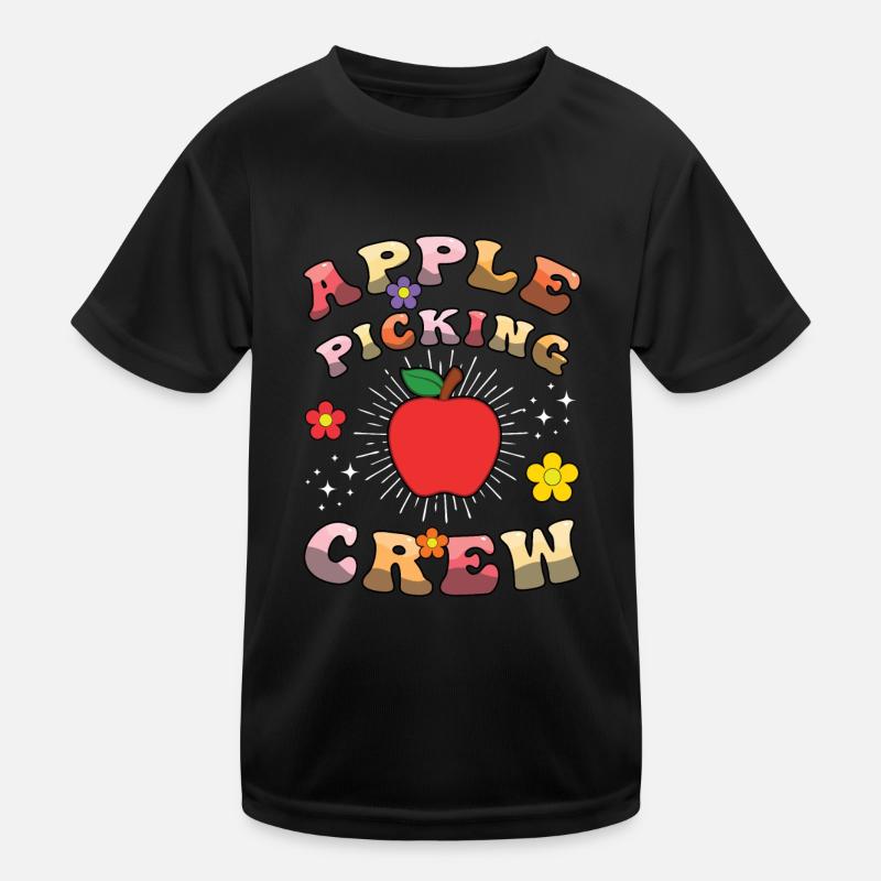 Apple Picking Crew Apple Picker Apple Season Kids Functional T-Shirt