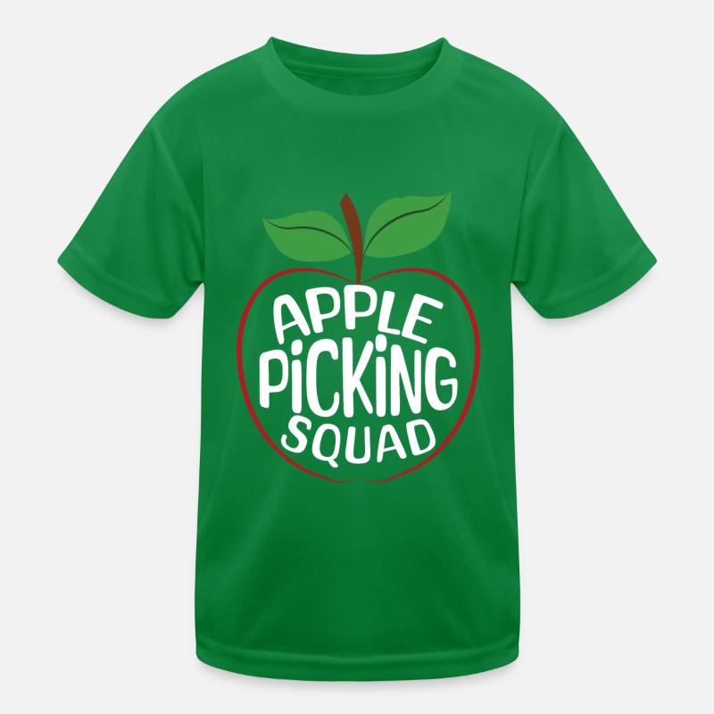 Apfelpflückertrupp Apfelpflücker Erntezeit Kinder Funktions-T-Shirt