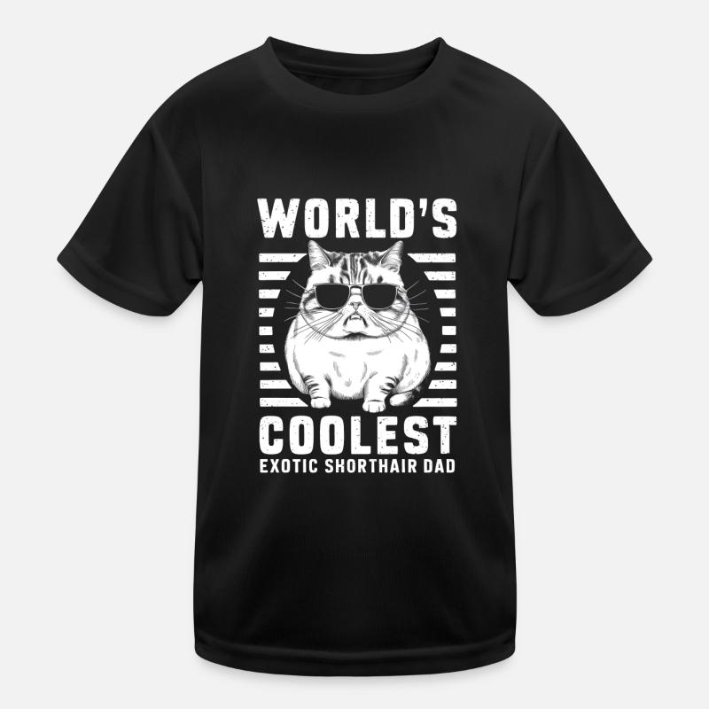 Katze Exotisch Kurzhaar Geschenk Kinder Funktions-T-Shirt