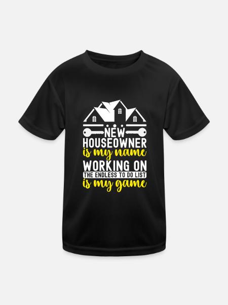 Pendaison de crémaillère des propriétaires - T-shirt sport Enfant - noir - Devant