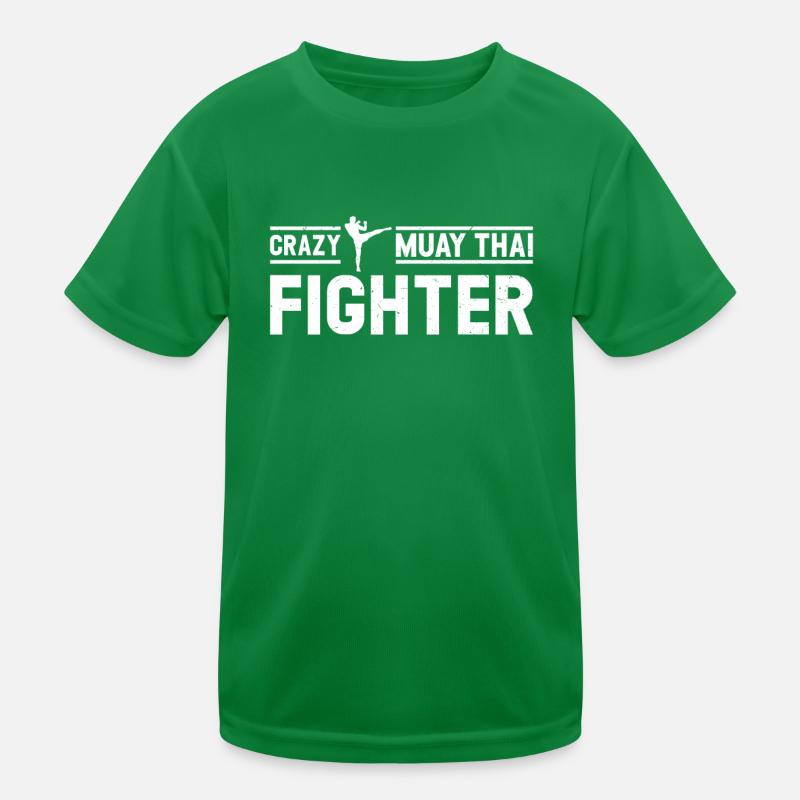 Muay Thai Fighter - Crazy Muay Thai Fighter Kinder Funktions-T-Shirt