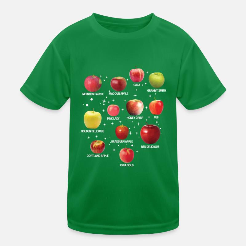 Cool Apple Varieties Different Apples Fruit Kids Functional T-Shirt