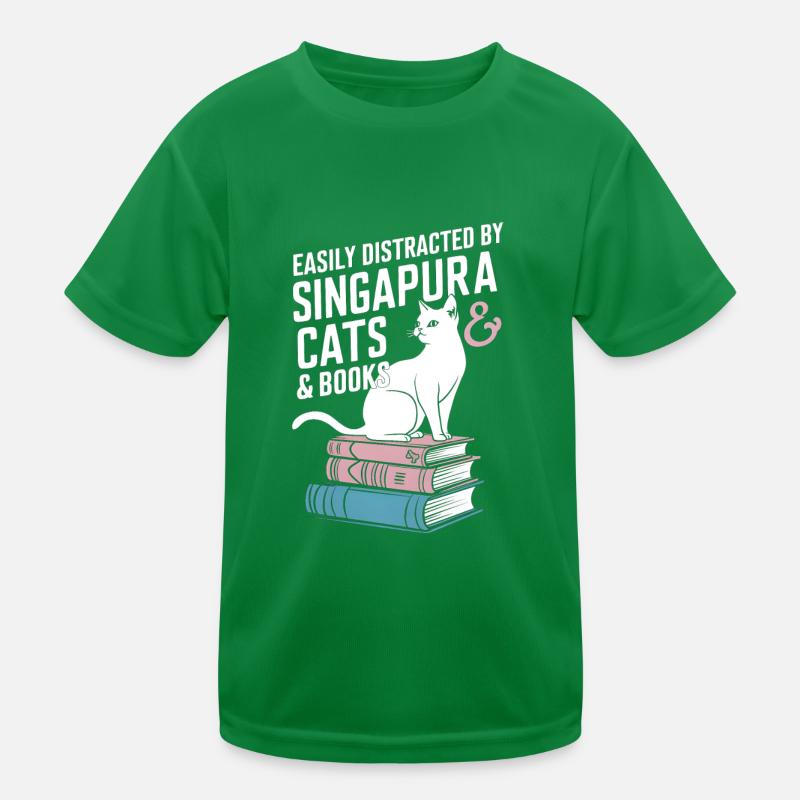 Katze Singapura Geschenk Kinder Funktions-T-Shirt