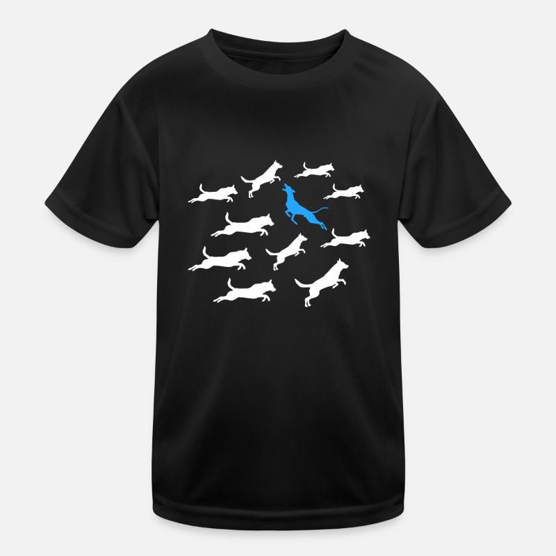 À contre-courant Individualité et style Chiens T-shirt sport Enfant