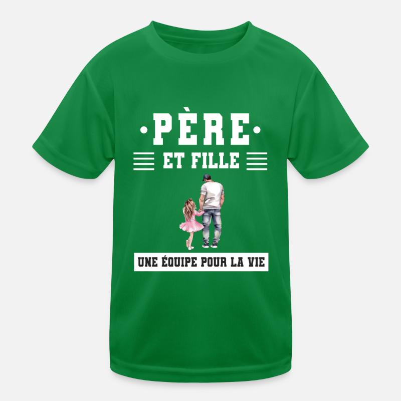 Vater-Tochter-Vatertagsgeschenk Kinder Funktions-T-Shirt