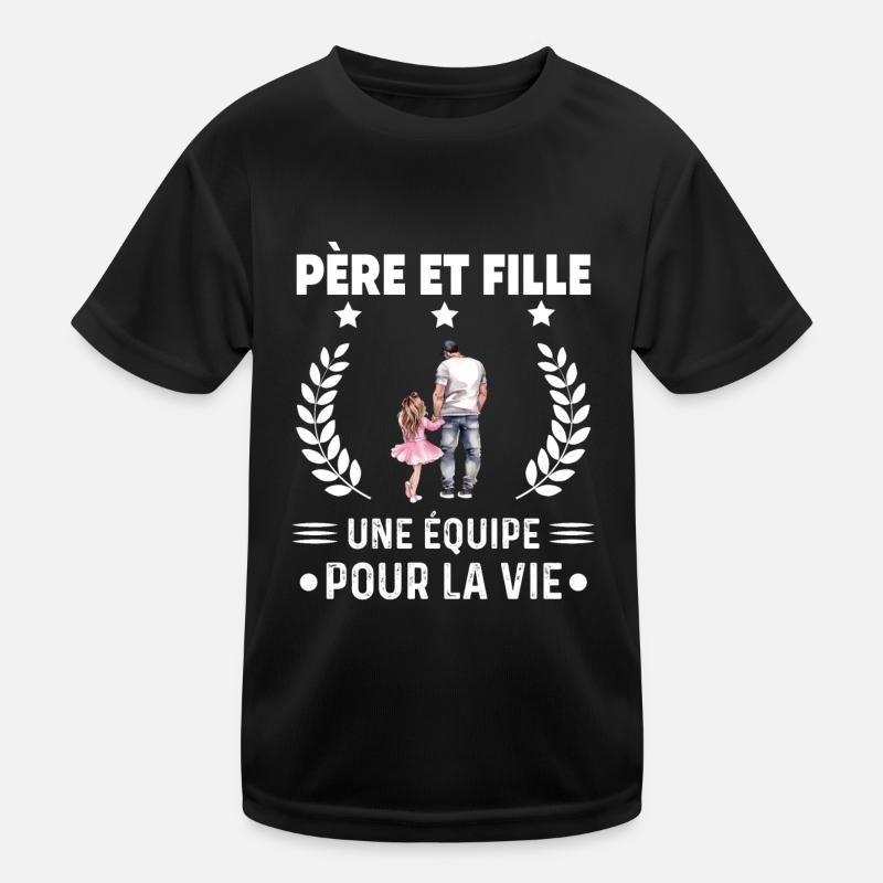 Father and Daughter Father's Day Gift Kids Functional T-Shirt