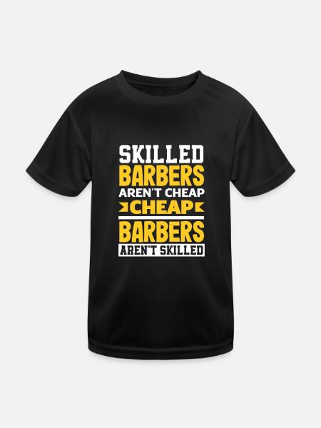 Barber Homme Coiffeur Coiffeur - T-shirt sport Enfant - noir - Devant
