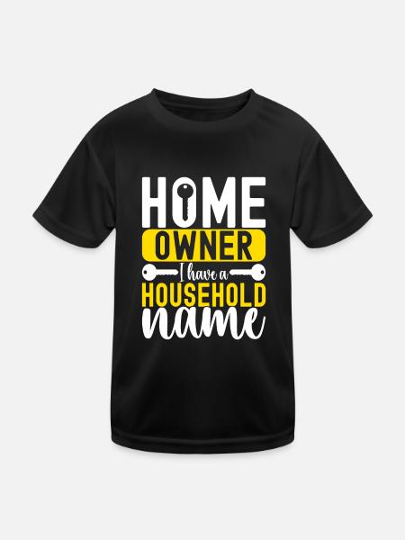 Pendaison de crémaillère des propriétaires - T-shirt sport Enfant - noir - Devant