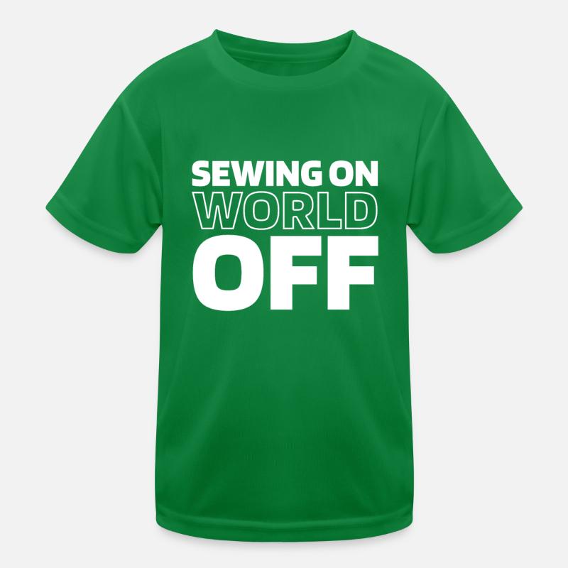 Sewing Machine Sewing On World Off Kids Functional T-Shirt
