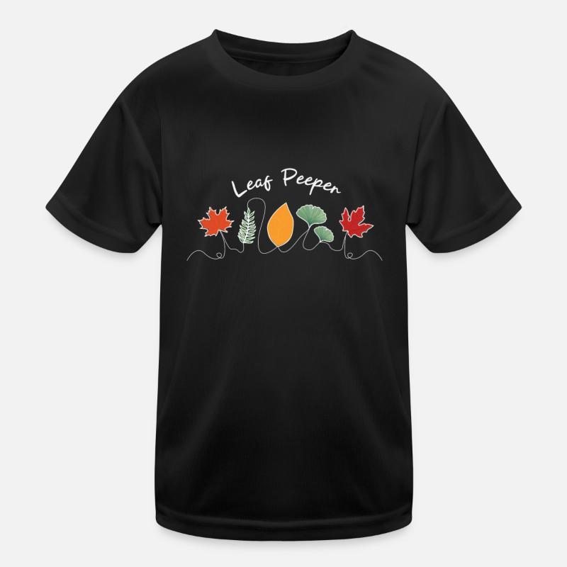 Leaf Peeper Cute Kawaii Foliage Leaf Peeping Kids Functional T-Shirt