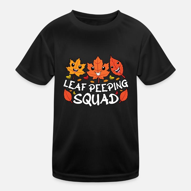 Leaf Peeping Squad Foliage Leaf Peeper Kids Functional T-Shirt