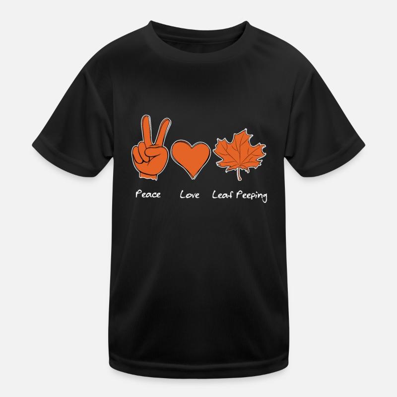 Leaf Peeper Foliage Peace Love Leaf Peeping Kids Functional T-Shirt