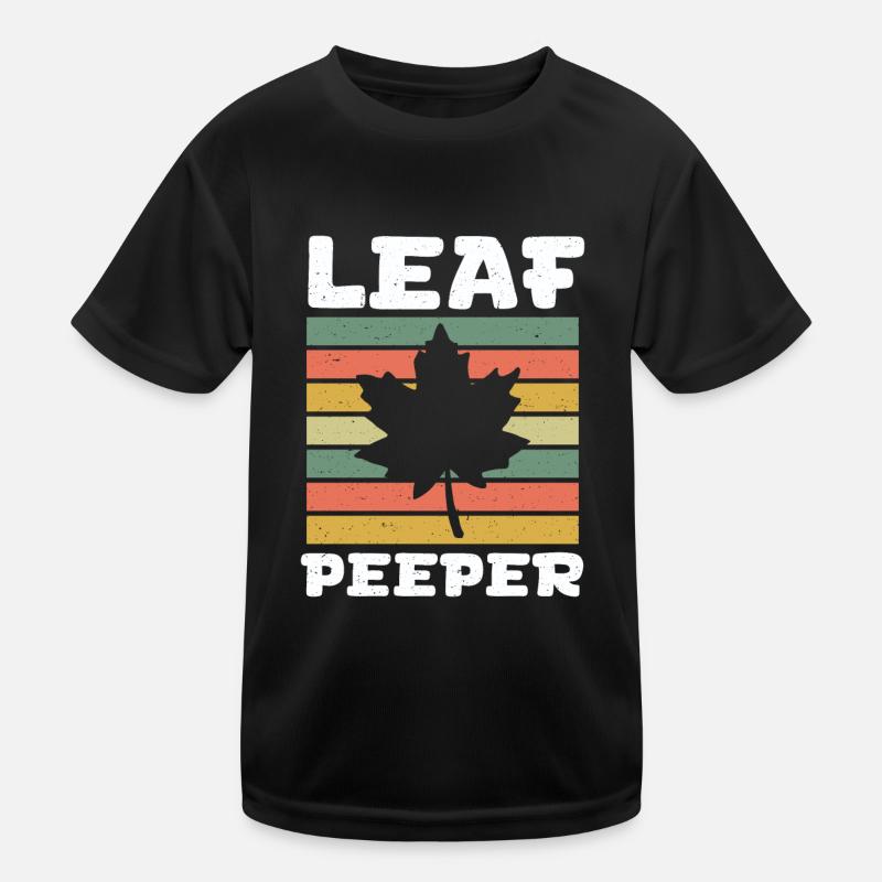 Leaf Peeper Retro Vintage Foliage Leaf Peeping Kids Functional T-Shirt