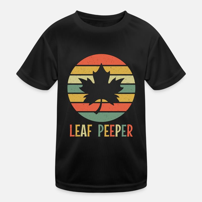 Leaf Peeper Foliage Leaf Peeping Retro Vintage Kids Functional T-Shirt