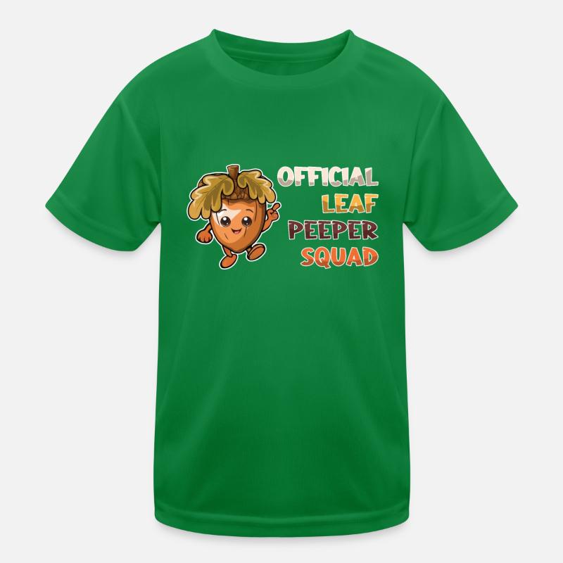 Official Leaf Peeper Squad Leaf Peeping Kids Functional T-Shirt