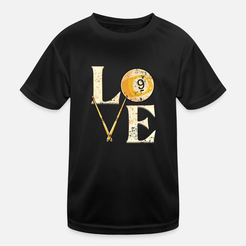 Table de billard « LOVE » Dictons Snooker T-shirt sport Enfant