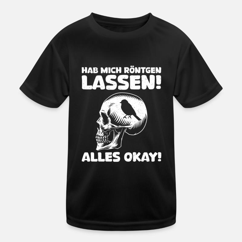 Röntgen Schwarzer Humor und makaberer Stil Kinder Funktions-T-Shirt