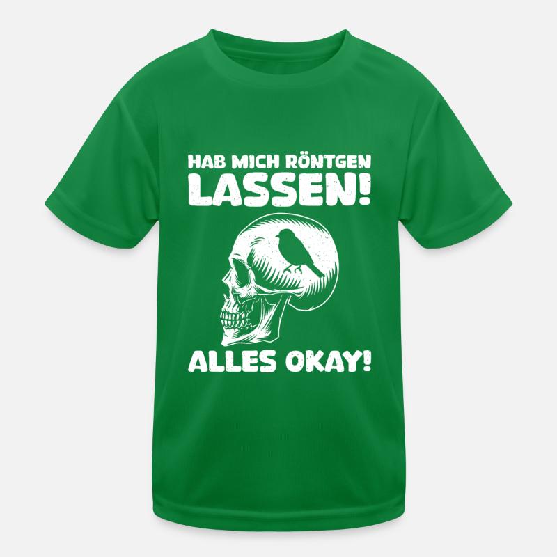 Röntgen Schwarzer Humor und makaberer Stil Kinder Funktions-T-Shirt