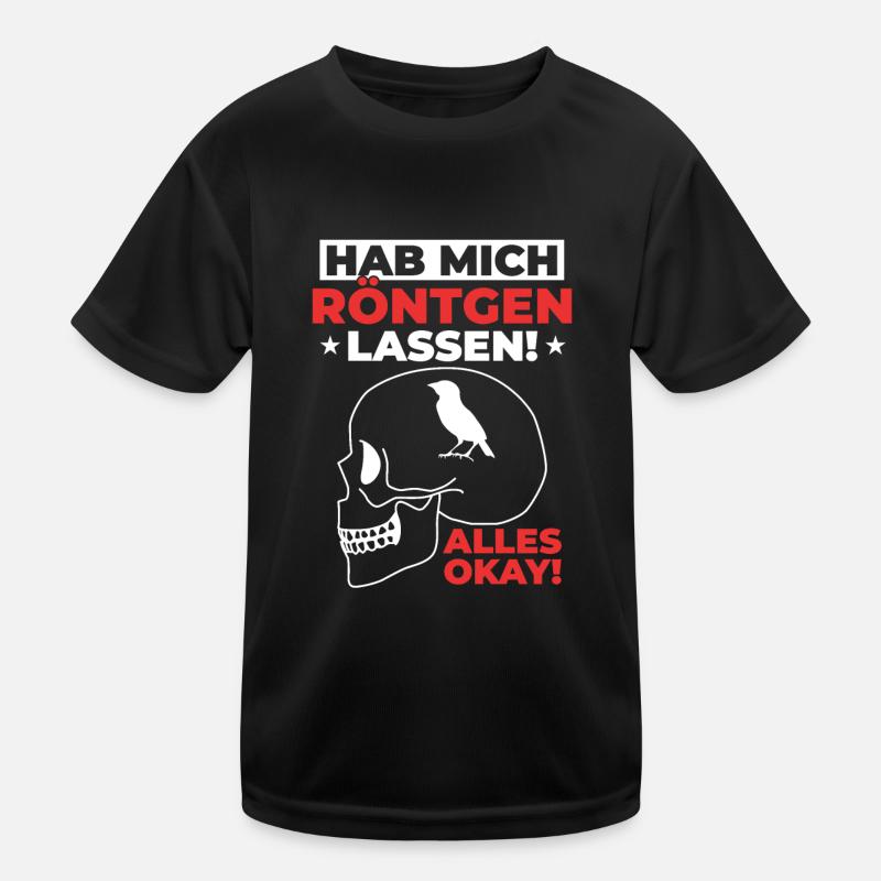 Röntgen Schwarzer Humor und makaberer Stil Kinder Funktions-T-Shirt