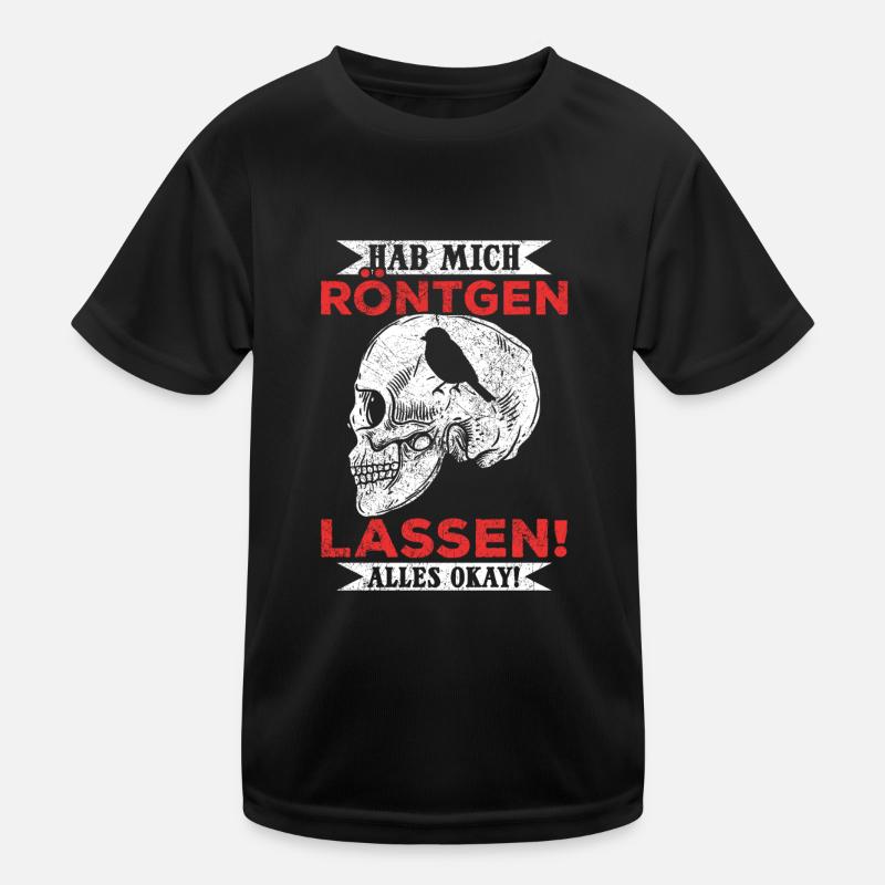 Röntgen Schwarzer Humor und makaberer Stil Kinder Funktions-T-Shirt