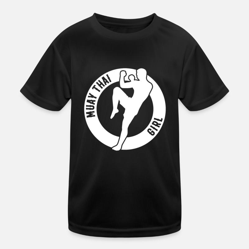 Muay Thai Girl Muay Thai Fighter Kinder Funktions-T-Shirt