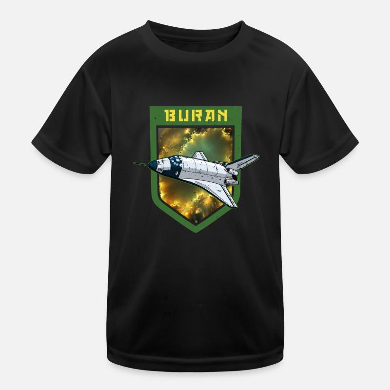 Baikonur Kosmodrom Buran UdSSR Sowjetisch Kinder Funktions-T-Shirt