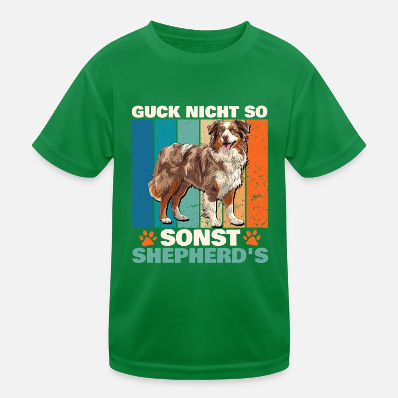 Aussie GUCK NICHT SO SONST SHEPHERDS Lustiges Kinder Funktions-T-Shirt