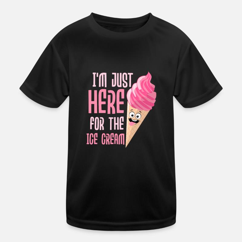 Je suis juste là pour le cornet de boules d’été de crème glacée T-shirt sport Enfant