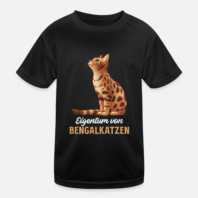 Katzenbesitzer EIGENTUM VON BENGALKATZEN Lustig Kinder Funktions-T-Shirt