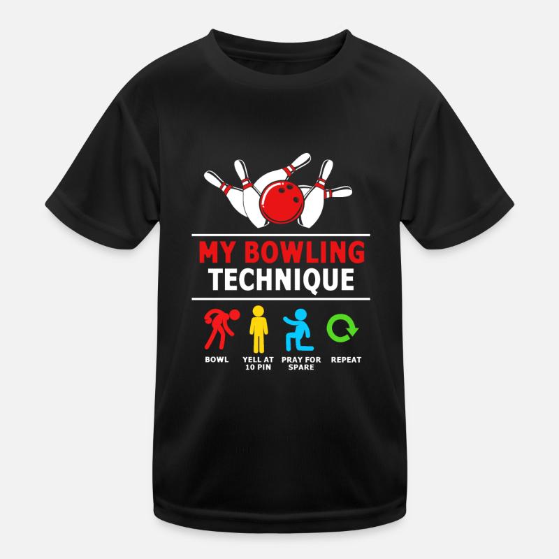 Bowling Kinder Funktions-T-Shirt
