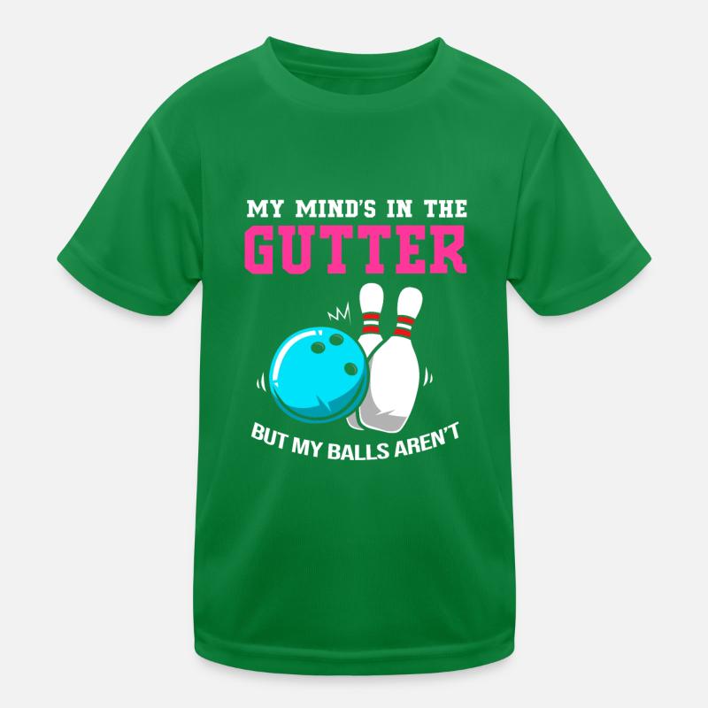 Bowling Bowler Bowling Skittles Boule de bowling T-shirt sport Enfant