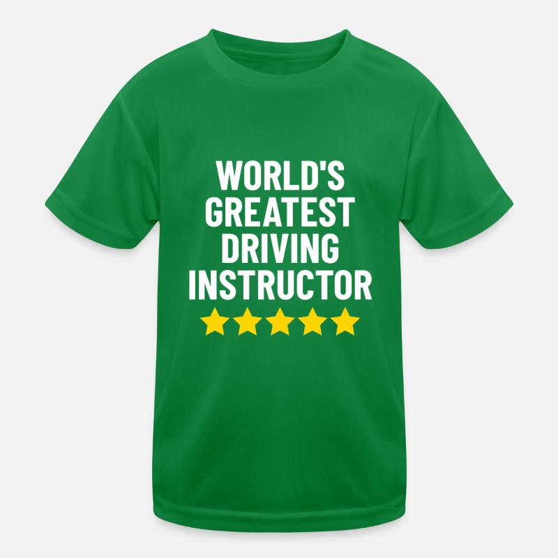 World's Greatest Driving Instructor Funny Driving Kids Functional T-Shirt