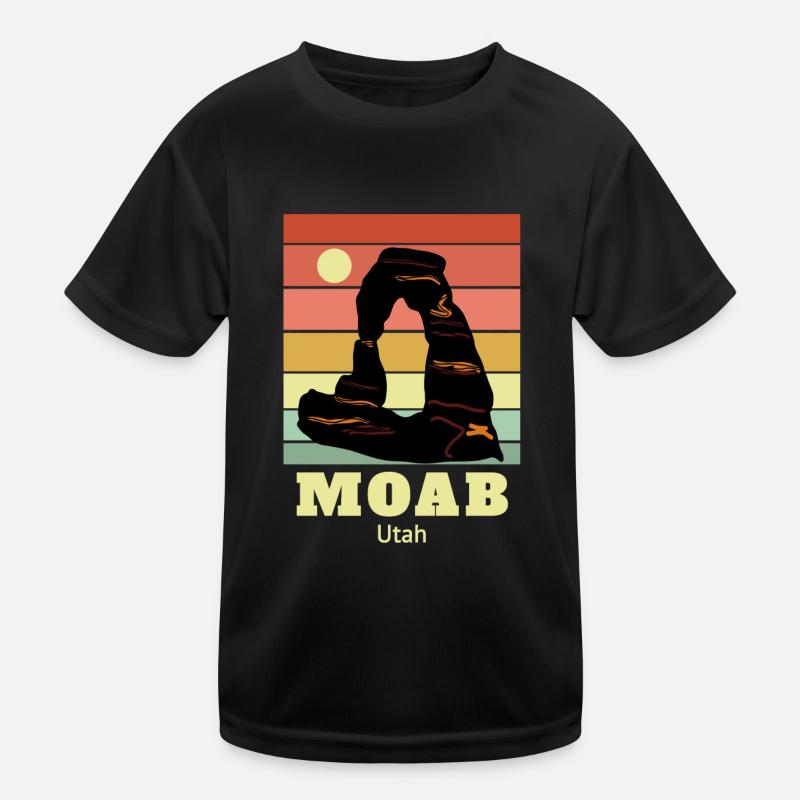 Moab Utah - Kinder Funktions-T-Shirt - Schwarz