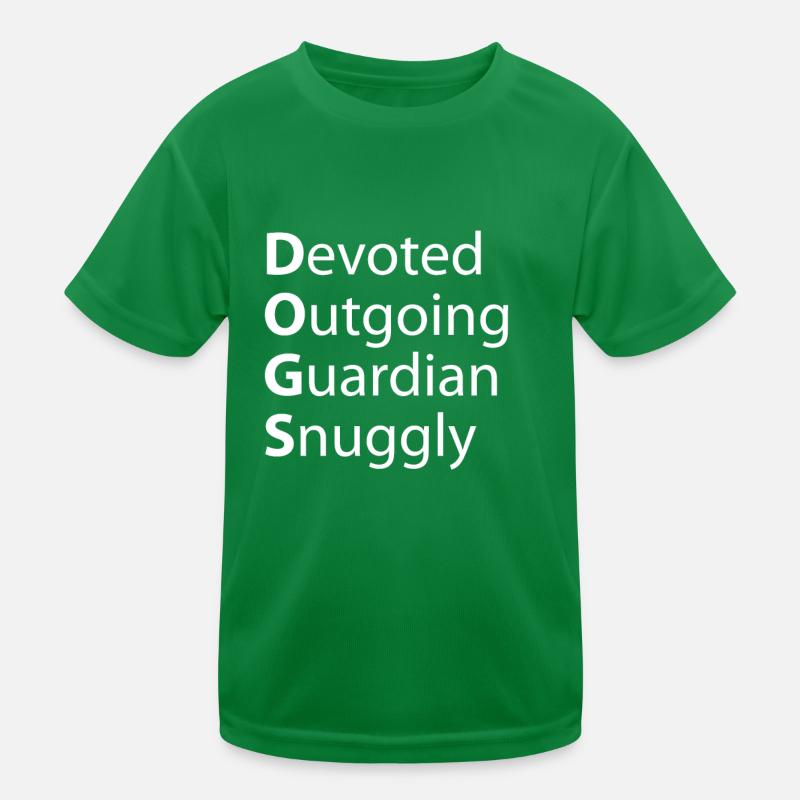 Dogs Devoted Outgoing Guardian Snuggly Kinder Funktions-T-Shirt