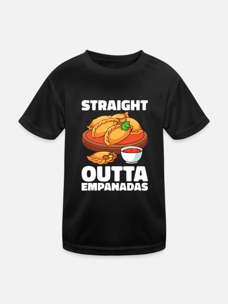 Empanada Dumpling Espagnol Mexicain - T-shirt sport Enfant - noir - Devant