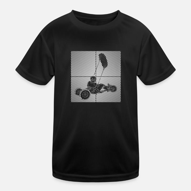 Cerf-volant de plage Windracer Cerf-volant terrestre Cerf-volant de sable planeur T-shirt sport Enfant