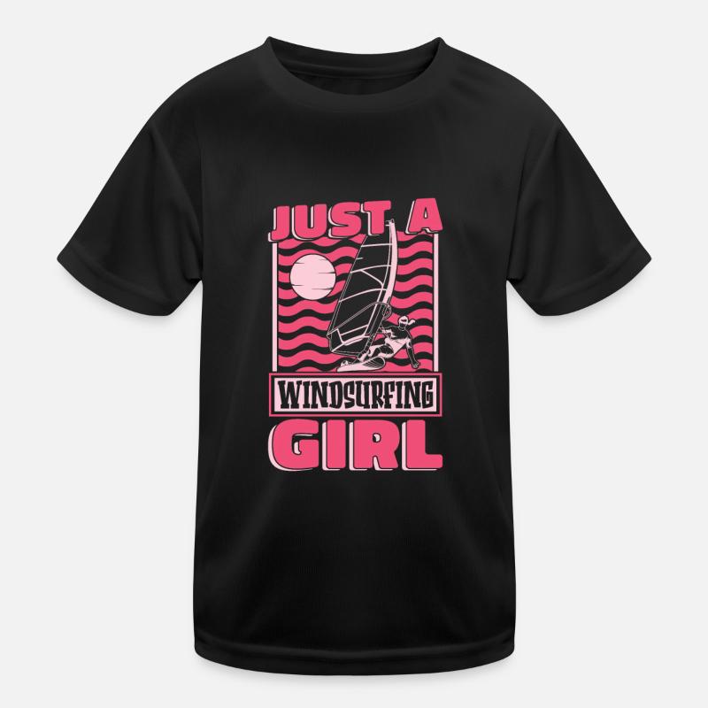 Windsurfen Windsurfer Juste une fille de planche à voile T-shirt sport Enfant