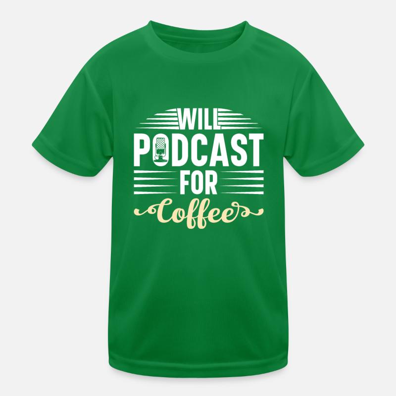 Podcast Host Podcaster Podcasting Podcast Hörer Kinder Funktions-T-Shirt