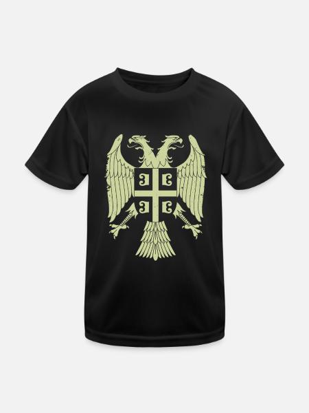 Srbija Reise Balkan Serbien Serbisch Flagge Belgra - Kinder Funktions-T-Shirt - Schwarz - Vorne