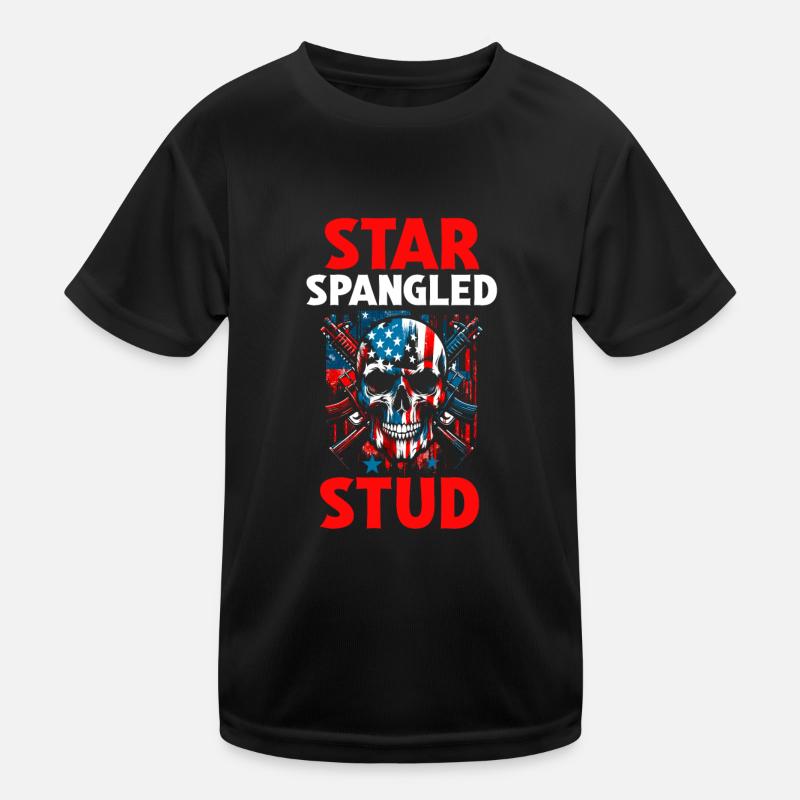 Star Spangled Stud - Patriotischer Look Mit Kinder Funktions-T-Shirt