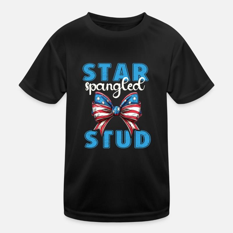 Star Spangled Stud - Patriotic Look with Kids Functional T-Shirt