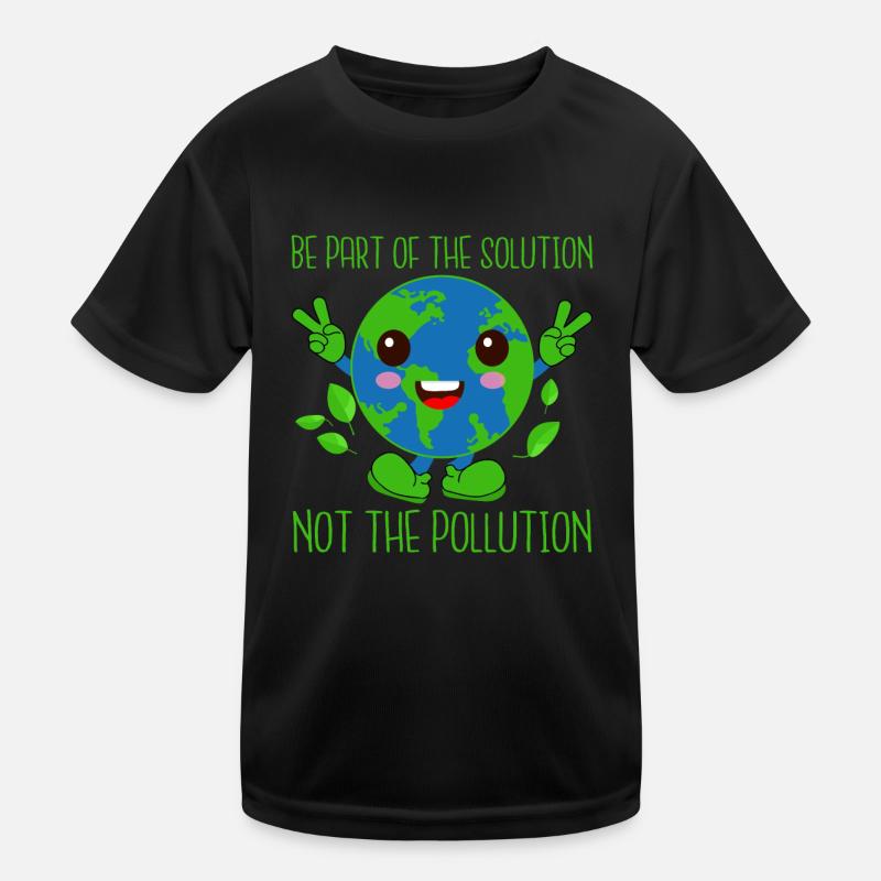 Bathing beach & sea plastic-free against pollution Kids Functional T-Shirt