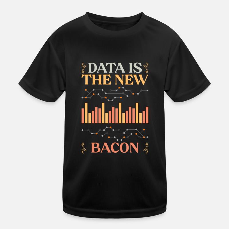 Data Is The New Bacon Retro Deep Learning For Data Kinder Funktions-T-Shirt