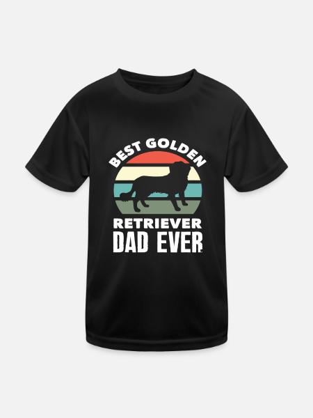 Best Golden Retriever Dad - Kids Functional T-Shirt - black - Front