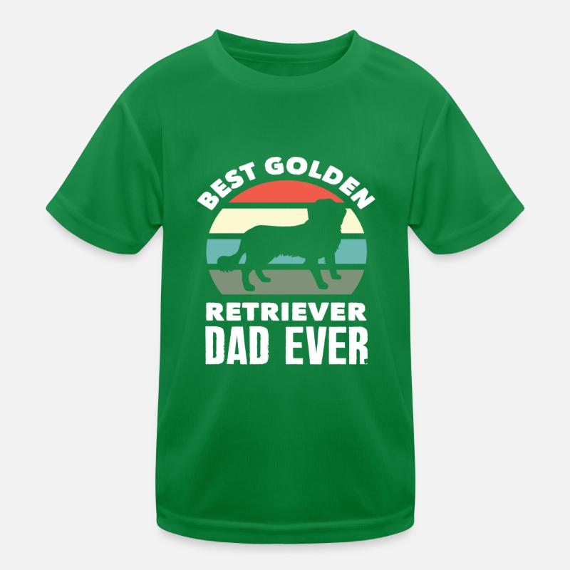 Best Golden Retriever Dad Kids Functional T-Shirt